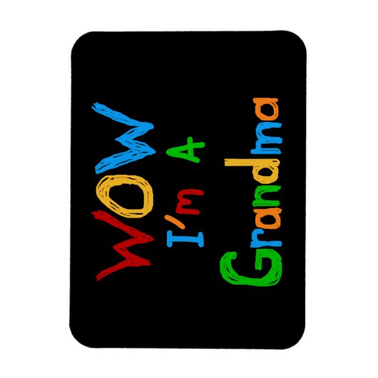 WOWおばあちゃんTシャツとギフト マグネット (縦)