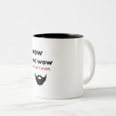 wowちょうどwowマグ-ヒップスターのひげ ツートーンマグカップ (正面右)