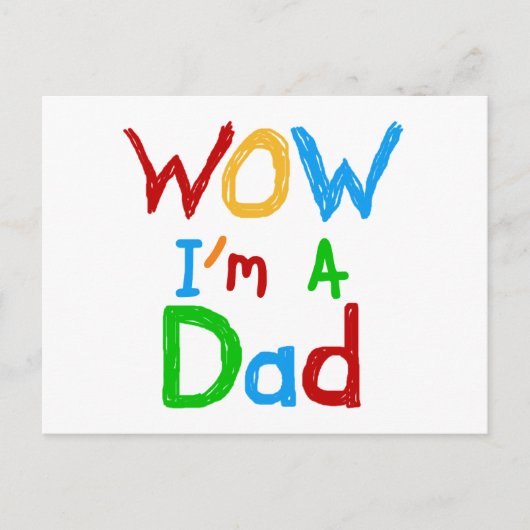 WOWパパになったよ！Tシャツ＆ギフト ポストカード (正面)