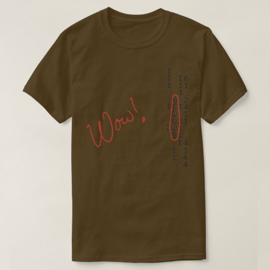 Wow信号SETIメッセージ Tシャツ (デザイン正面)
