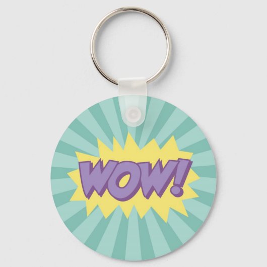 WOW漫画ブックスタイル効果 キーホルダー (正面)