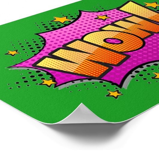 Wow漫画効果音 ポスター (角)