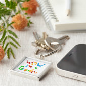 WOW私はおじいちゃんTシャツとギフト キーホルダー (側面)