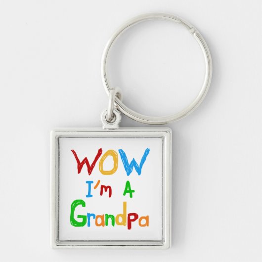 WOW私はおじいちゃんTシャツとギフト キーホルダー (正面)