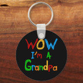 WOW私はおじいちゃんTシャツとギフト キーホルダー (正面)