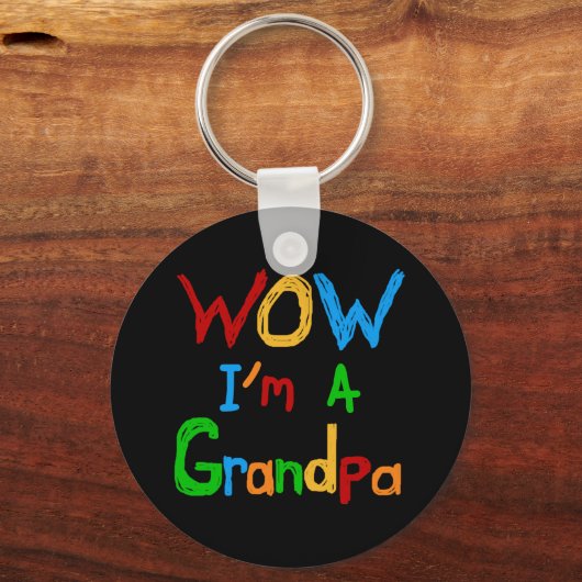 WOW私はおじいちゃんTシャツとギフト キーホルダー (正面)