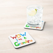 WOW私はおじいちゃんTシャツとギフト コースター (右側)