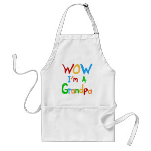 WOW私はおじいちゃんTシャツとギフト スタンダードエプロン