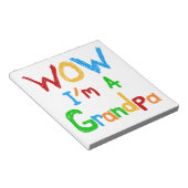 WOW私はおじいちゃんTシャツとギフト ノートパッド (アングル)