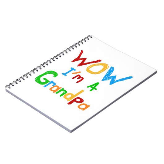 WOW私はおじいちゃんTシャツとギフト ノートブック (左側)