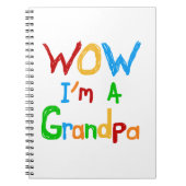 WOW私はおじいちゃんTシャツとギフト ノートブック (正面)