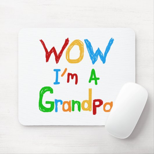 WOW私はおじいちゃんTシャツとギフト マウスパッド (マウス)