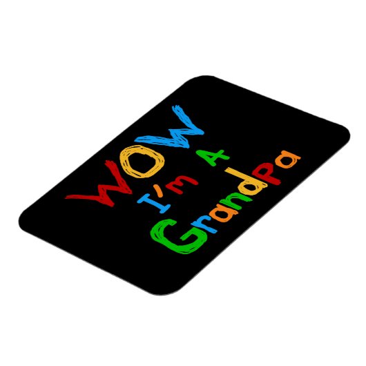 WOW私はおじいちゃんTシャツとギフト マグネット (左側)