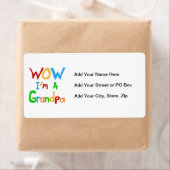 WOW私はおじいちゃんTシャツとギフト ラベル (インサイチュ)