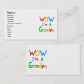 WOW私はおじいちゃんTシャツとギフト 名刺 (正面/裏面)