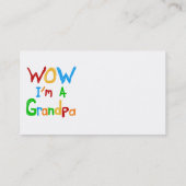 WOW私はおじいちゃんTシャツとギフト 名刺 (裏面)