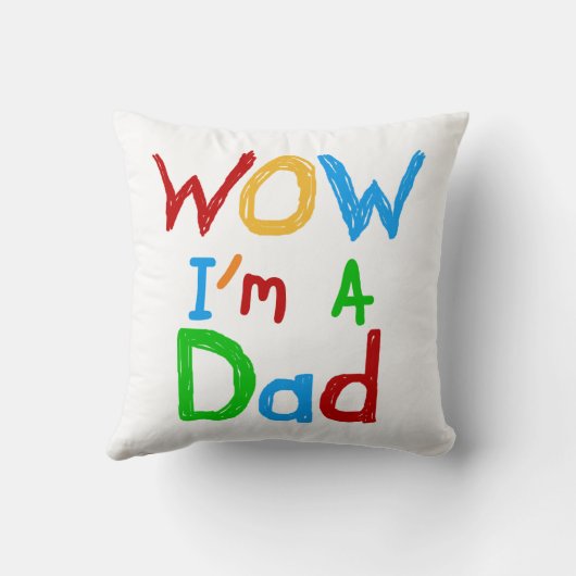 WOW私はパパTシャツとGIftsだ クッション (裏面)