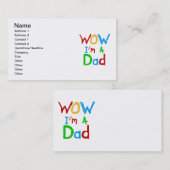 WOW私はパパTシャツとGIftsだ コーリングカード (正面/裏面)