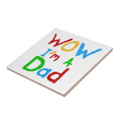 WOW私はパパTシャツとGIftsだ タイル (側面)