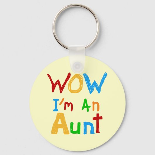 WOW私は叔母のTシャツとギフトだ キーホルダー (正面)