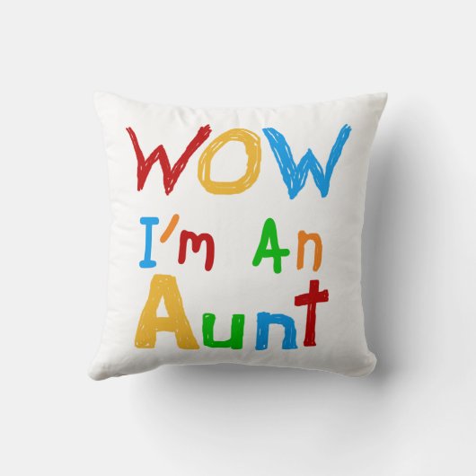 WOW私は叔母のTシャツとギフトだ クッション (裏面)