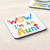 WOW私は叔母のTシャツとギフトだ コースター (左側)
