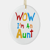 WOW私は叔母のTシャツとギフトだ セラミックオーナメント (右)
