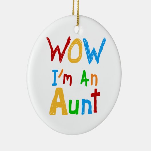 WOW私は叔母のTシャツとギフトだ セラミックオーナメント (右)