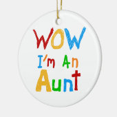 WOW私は叔母のTシャツとギフトだ セラミックオーナメント (左)