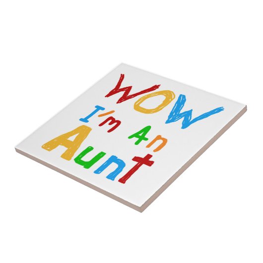 WOW私は叔母のTシャツとギフトだ タイル (側面)