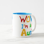WOW私は叔母のTシャツとギフトだ ツートーンマグカップ (正面右)