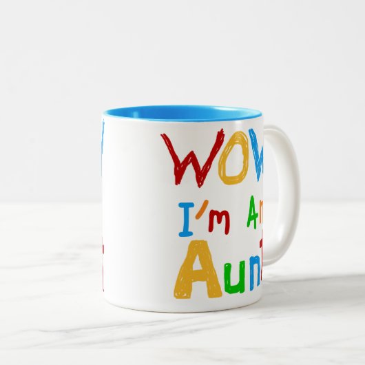 WOW私は叔母のTシャツとギフトだ ツートーンマグカップ (正面右)