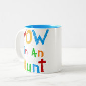 WOW私は叔母のTシャツとギフトだ ツートーンマグカップ (正面左)