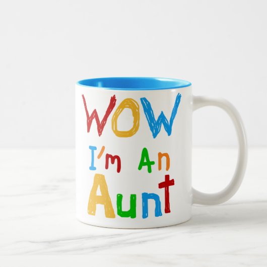 WOW私は叔母のTシャツとギフトだ ツートーンマグカップ (右)