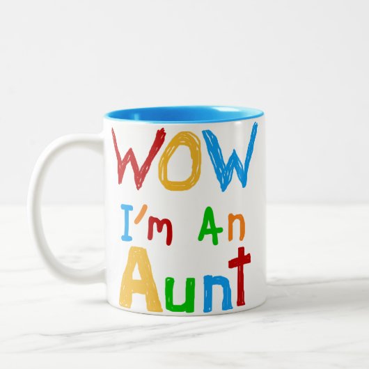 WOW私は叔母のTシャツとギフトだ ツートーンマグカップ (左)