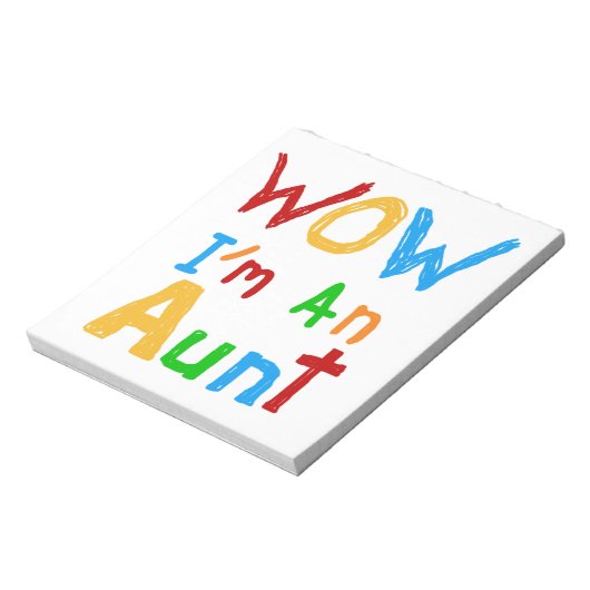 WOW私は叔母のTシャツとギフトだ ノートパッド (回転)