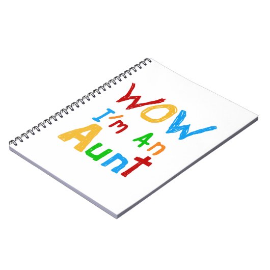 WOW私は叔母のTシャツとギフトだ ノートブック (左側)