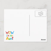 WOW私は叔母のTシャツとギフトだ ポストカード (裏面)