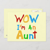 WOW私は叔母のTシャツとギフトだ ポストカード (正面/裏面)