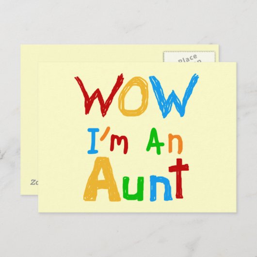 WOW私は叔母のTシャツとギフトだ ポストカード (正面/裏面)