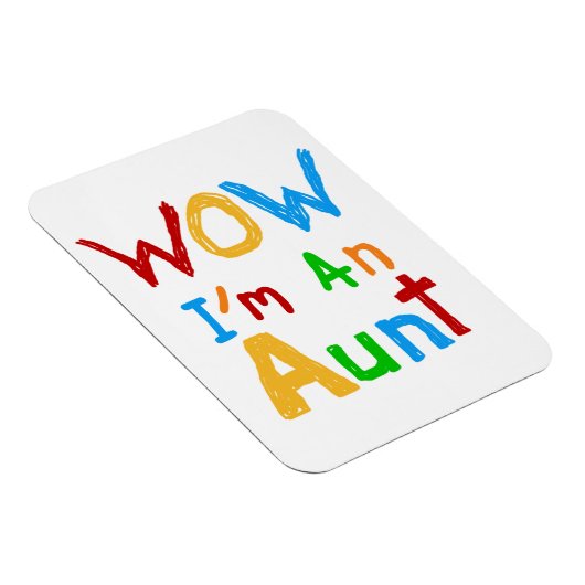 WOW私は叔母のTシャツとギフトだ マグネット (右側)