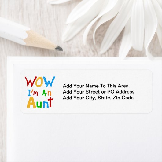 WOW私は叔母のTシャツとギフトだ ラベル (インサイチュ)