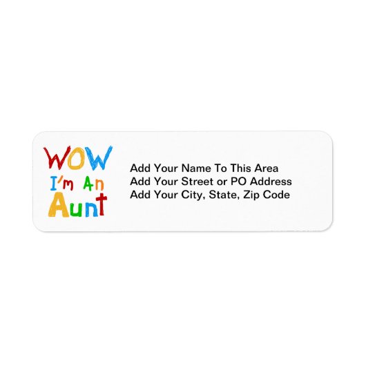 WOW私は叔母のTシャツとギフトだ ラベル (正面)