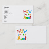 WOW私は叔母のTシャツとギフトだ 名刺 (正面/裏面)