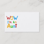 WOW私は叔母のTシャツとギフトだ 名刺 (裏面)