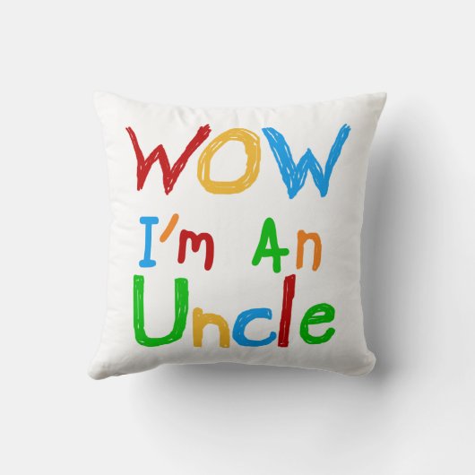 WOW私は叔父のTシャツとGIftsである クッション (裏面)