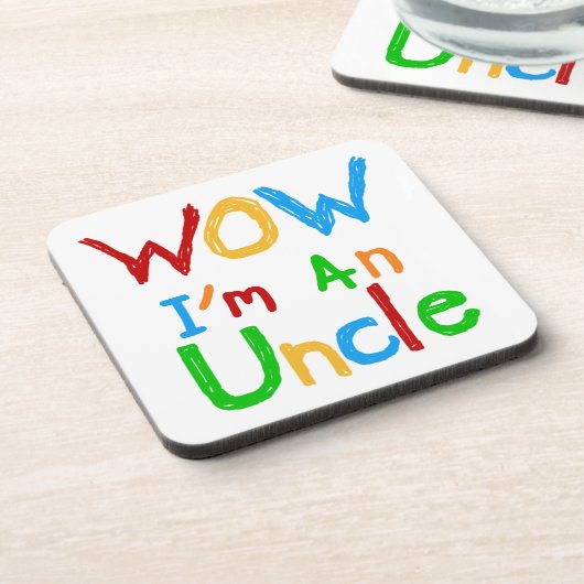 WOW私は叔父のTシャツとGIftsである コースター (左側)