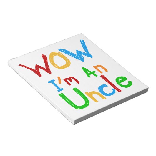 WOW私は叔父のTシャツとGIftsである ノートパッド (アングル)