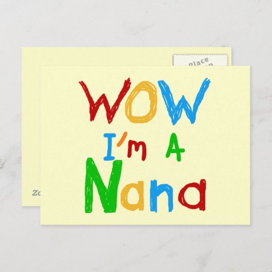 WOW私はNanaのTシャツとギフト ポストカード (正面/裏面)