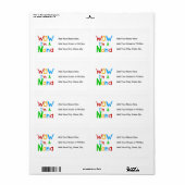 WOW私はNanaのTシャツとギフト ラベル (フルシート)